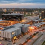 Aerial view of buildings in Irving, TX